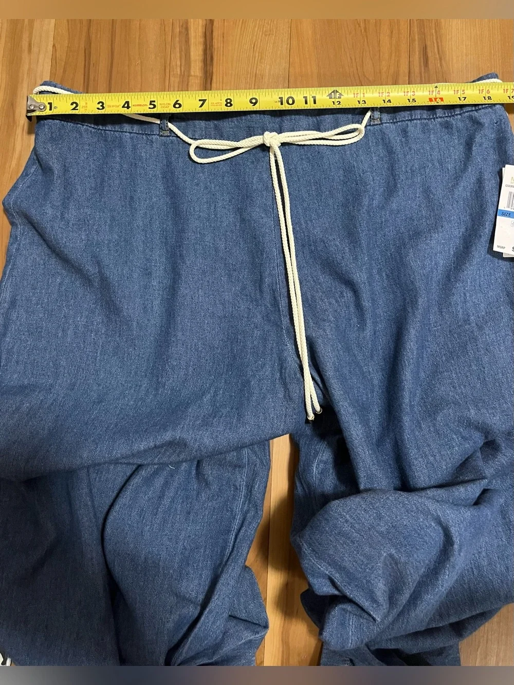 NWT Michael Kors Wide Leg Chambray Drawstring Pants XL